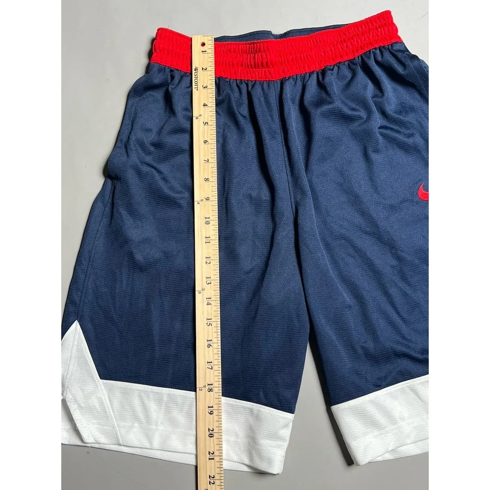 Nike Dri-FIT Men's Athletic Shorts Drawstring Elastic Waist S Blue Red White